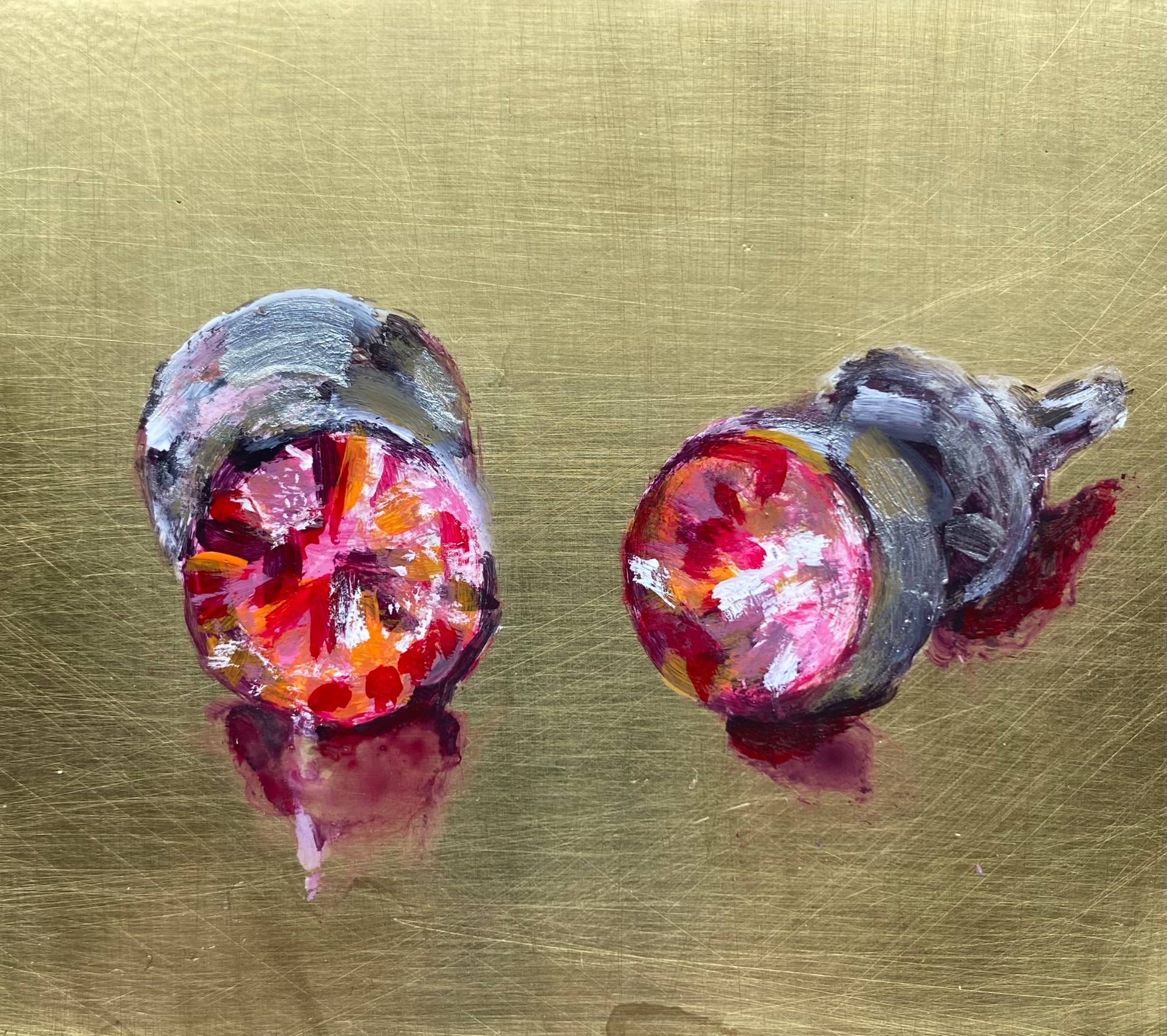 acrylic on brass 8-10 (2026)