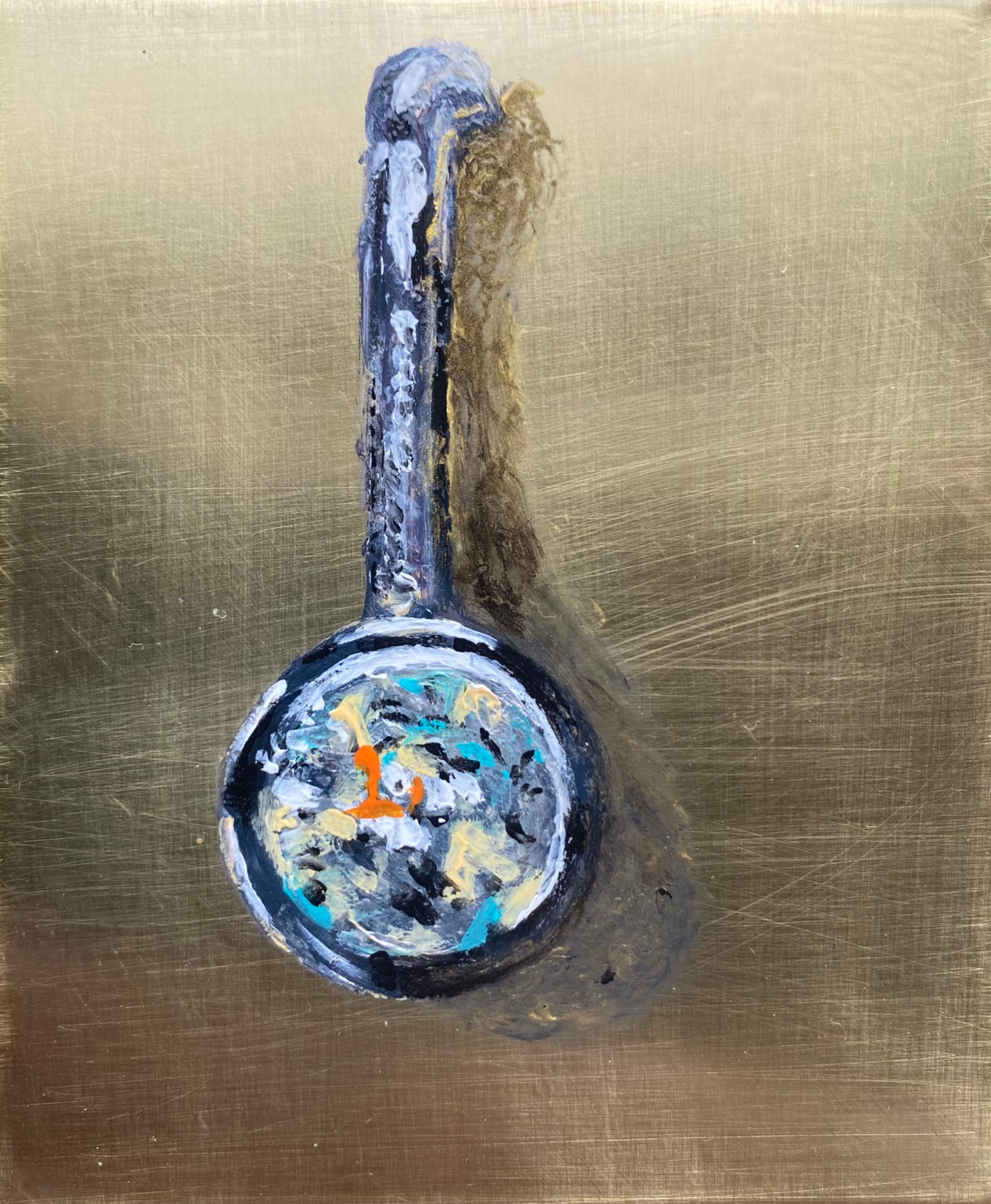 acrylic on brass 10-8  (2026)